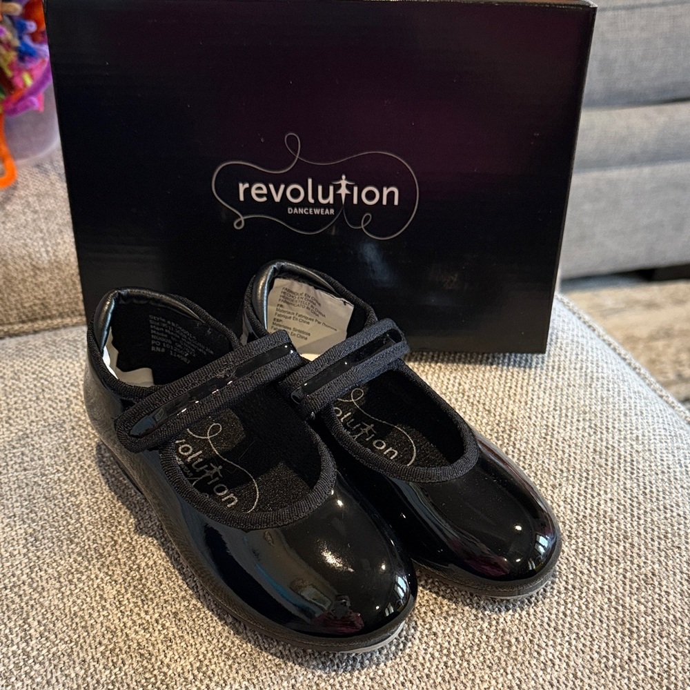 Revolution Kids Glossy Black Tap Shoes